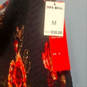 Black floral long dress (Hot Kiss)